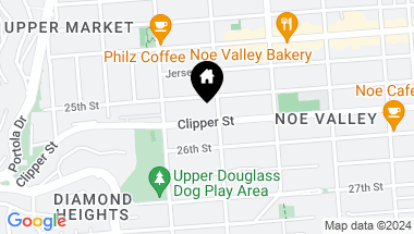 Map of 514 Clipper Street, San Francisco CA, 94114