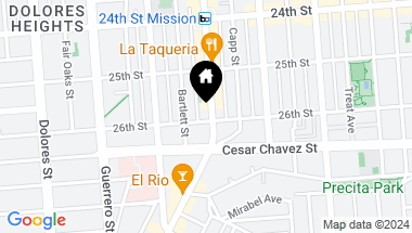 Map of 2988 Mission Street, San Francisco CA, 94110