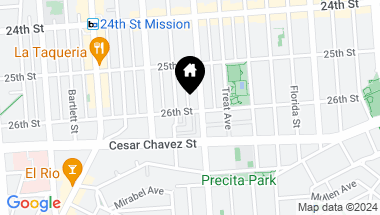 Map of 3222 26th Street, San Francisco CA, 94110