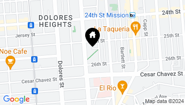 Map of 9 Juri Street, San Francisco CA, 94110