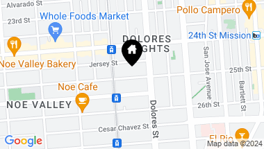 Map of 3846 25th Street, San Francisco CA, 94114