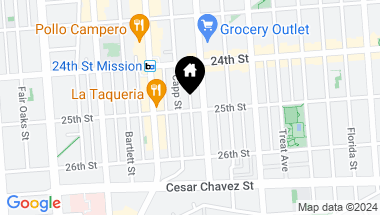 Map of 3326 25th Street, San Francisco CA, 94110