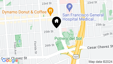 Map of 2829 25th Street # 3, San Francisco CA, 94110