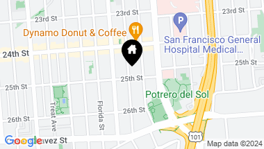Map of 2876 25th Street, San Francisco CA, 94110