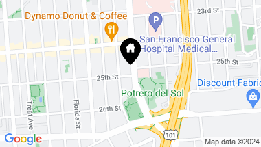 Map of 1298 Potrero Avenue, San Francisco CA, 94110