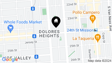 Map of 286 Fair Oaks Street, San Francisco CA, 94110