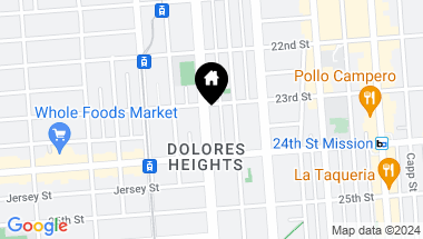 Map of 1029 Dolores Street, San Francisco CA, 94110