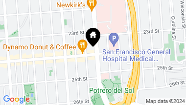 Map of 2704 24th st, San Francisco CA, 94110