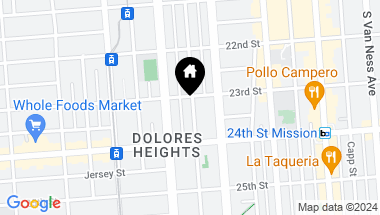 Map of 208 Fair Oaks Street, San Francisco CA, 94110