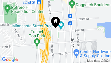 Map of 1280 Minnesota Street # 201, San Francisco CA, 94107