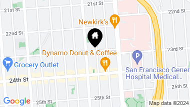 Map of 1102 York Street, San Francisco CA, 94110