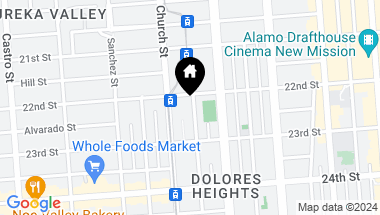 Map of 110 Chattanooga Street # A, San Francisco CA, 94114