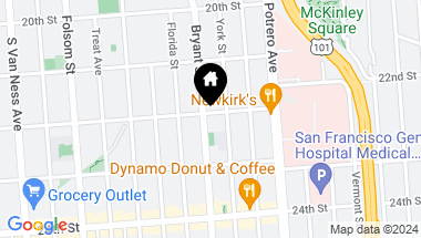 Map of 2737 22nd Street, San Francisco CA, 94110