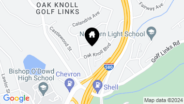 Map of 3441 Oak Knoll Boulevard, Oakland CA, 94605