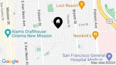 Map of 2519 Harrison Street, San Francisco CA, 94110
