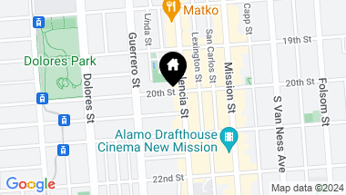 Map of 3615 20th Street # 1, San Francisco CA, 94110