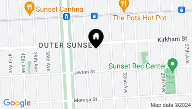 Map of 1537 34th Avenue, San Francisco CA, 94122