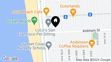 Map of 4350 Kirkham Street, San Francisco CA, 94122