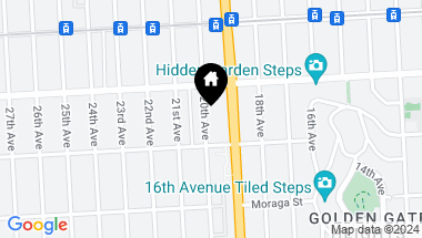 Map of 1554 20th Avenue, San Francisco CA, 94122
