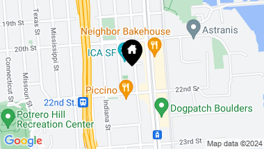 Map of 1042 Tennessee Street, San Francisco CA, 94107
