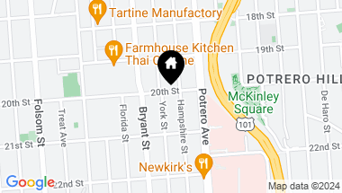 Map of 2721 20th Street, San Francisco CA, 94110
