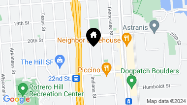 Map of 851 Indiana Street # 306, San Francisco CA, 94107