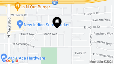 Map of 205 Marie Avenue, Tracy CA, 95376