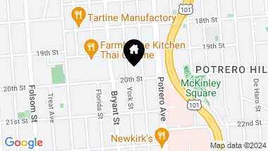 Map of 2720 20th Street, San Francisco CA, 94110