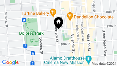 Map of 711 Guerrero Street, San Francisco CA, 94110