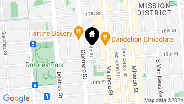 Map of 75 Linda Street, San Francisco CA, 94110
