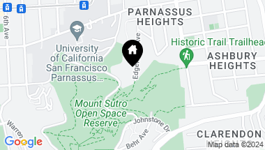 Map of 281 Edgewood Avenue, San Francisco CA, 94117