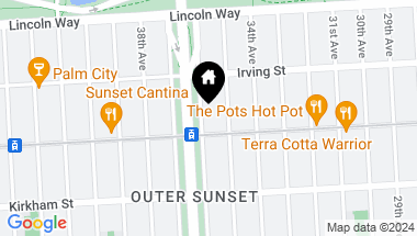 Map of 1370 36th Avenue, San Francisco CA, 94122