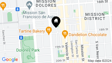 Map of 3562 18th Street, San Francisco CA, 94110