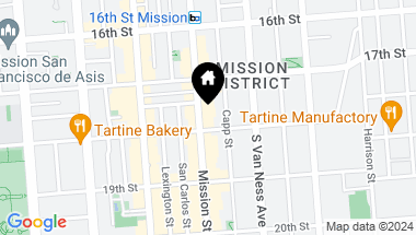 Map of 2171 Mission Street # 303, San Francisco CA, 94110