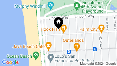 Map of 4620 Irving Street, San Francisco CA, 94122