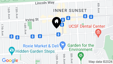 Map of 1382 10th Avenue, San Francisco CA, 94122