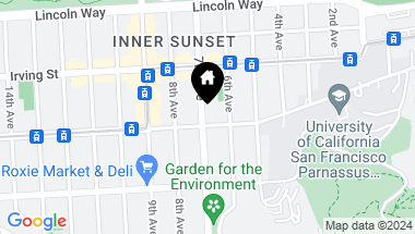 Map of 1386 7th Avenue, San Francisco CA, 94122