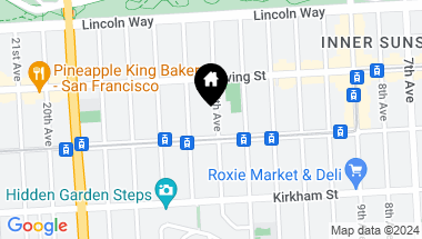 Map of 1367 14th Avenue, San Francisco CA, 94122