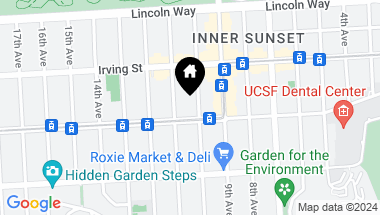 Map of 1379 10th Avenue, San Francisco CA, 94122