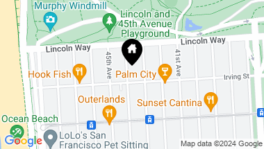 Map of 1278 44th Avenue, San Francisco CA, 94122
