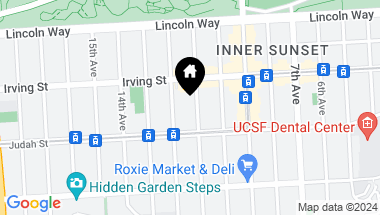 Map of 1351 11th Avenue, San Francisco CA, 94122