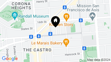 Map of 74 Pond Street, San Francisco CA, 94114