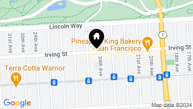 Map of 2309 Irving Street, San Francisco CA, 94122