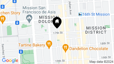 Map of 3444 17th Street, San Francisco CA, 94110