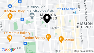 Map of 484 Guerrero Street, San Francisco CA, 94110