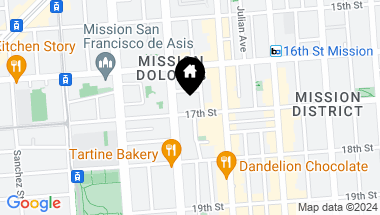 Map of 3470 17th Street, San Francisco CA, 94110