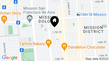 Map of 3460 17th Street, San Francisco CA, 94110