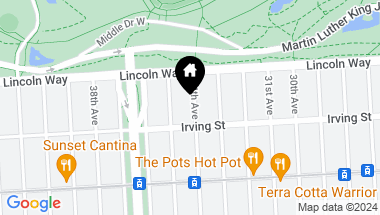 Map of 1263 34th Avenue, San Francisco CA, 94122