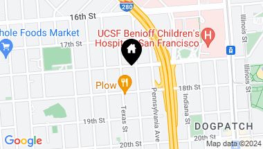 Map of 224 Mississippi Street, San Francisco CA, 94107