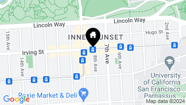 Map of 701 Irving Street, San Francisco CA, 94122